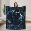 Mortal Kombat 2 Duotone Fighters Blanket Cover Velvet Lightweight Throw Blanket for Outdoor Travel Bedspread