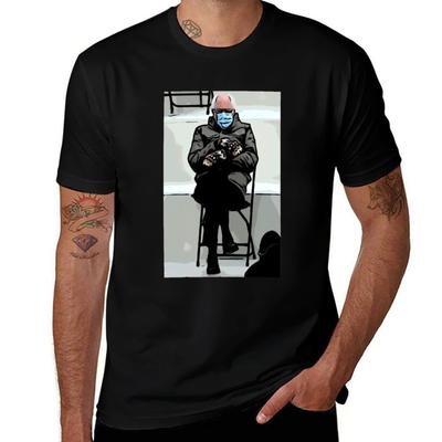 Bernie Big Gloves Tshirt Thanksgiving Casual Tee Tshirt