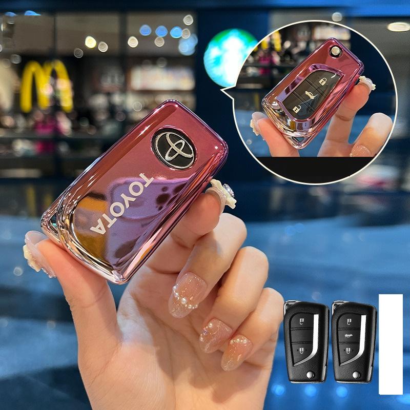 

Fashion TPU Car Key Case Cover Holder Shell For Toyota Auris Corolla Reiz Avensis Verso Yaris Aygo Rav4 Scion TC IM 2017 2016