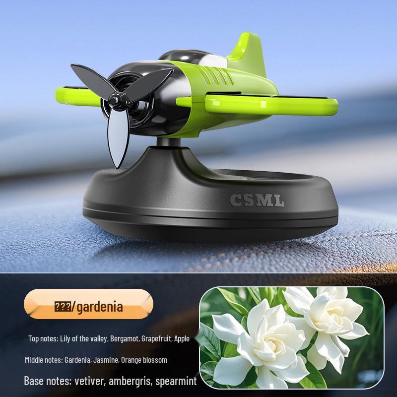 Luxury Solar-Powered Rotating Airplane Car Perfume & Aromatherapy Centerpiece