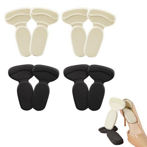 

Coollooda T-образные подушечки для предотвращения мозолей (4 пары, 8 штук) - Предотвращает мозоли, накладки на пятки, защита задника обуви, защита пяток, облегчение боли, пре