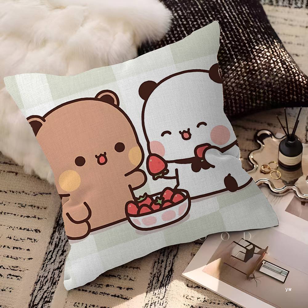Bubu and Dudu Cute Pillow Anime Pillow Sofa Bed Head Pillow Cover Cushion Cover 45x45 cm Fashion