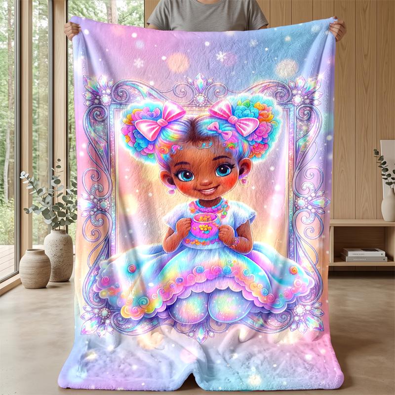 Rainbow Dreams Frame Theme blanket Lightweight Warm Flannel Blanket Decorative Throw Blanket for Home Decoration