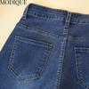 MODIQUE jesień Plus rozmiar nowe damskie podstawy elastyczne spodnie haremowe pełnej długości Lady wysokiej zwężone długie dżinsy na co dzień kobiece spodnie dżinsowe