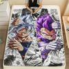 Goku Personalized Print Flannel Blanket, Warm Comfort Accessory for Bed, Sofa, Chair, Bedroom and Travel.-TING