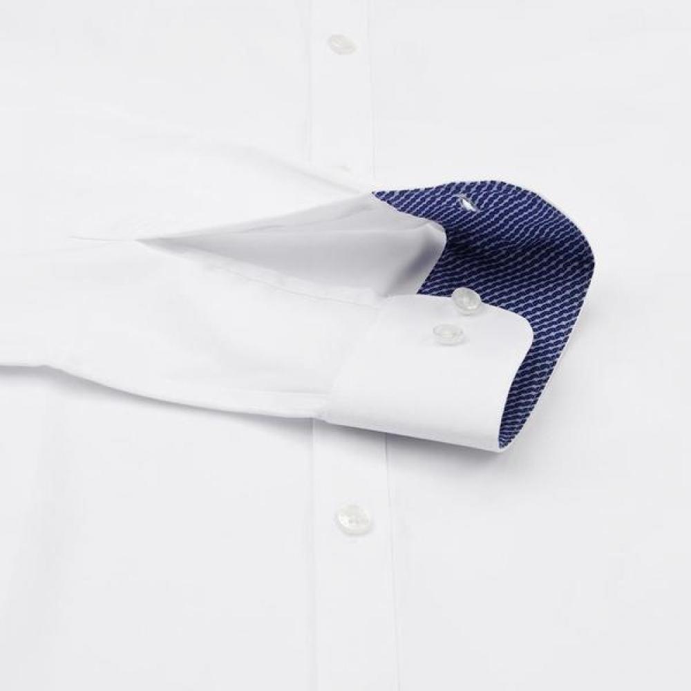 Daks Mens Stretch Solid Slim Fit Long Sleeve Shirt Dma3shdl302a1