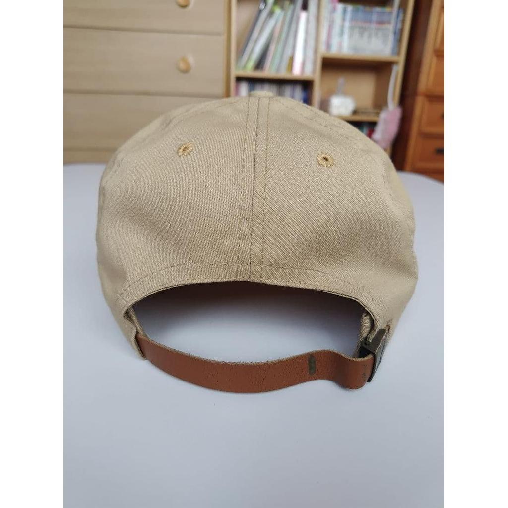 Used Mid 90s KANGOL 5 Panel Cap Made in USA Black Tag Leather