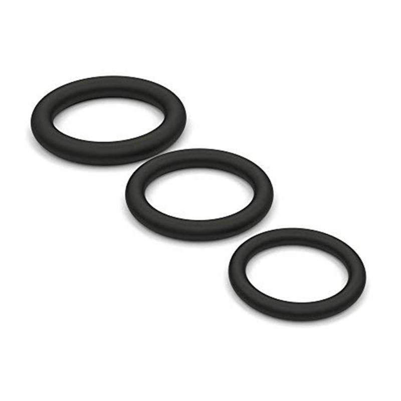 3 Pcs/set Super Soft Cock Ring Erection Enhancing Silicone Penis Ring Set for Extra Stimulation