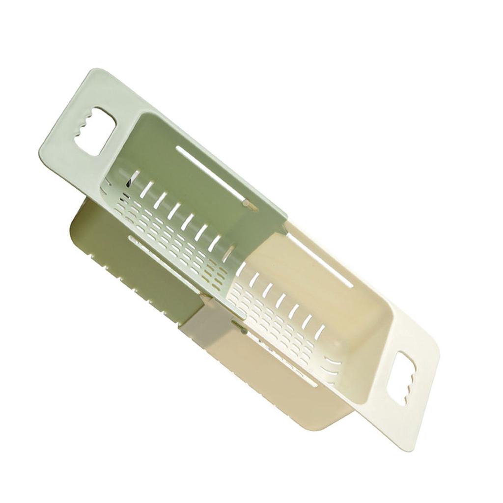 Extendable Drain Basket Adjustable Size For Kitchen Over Sink Space Saving Vegetable Strainer Food Grade PP Colander