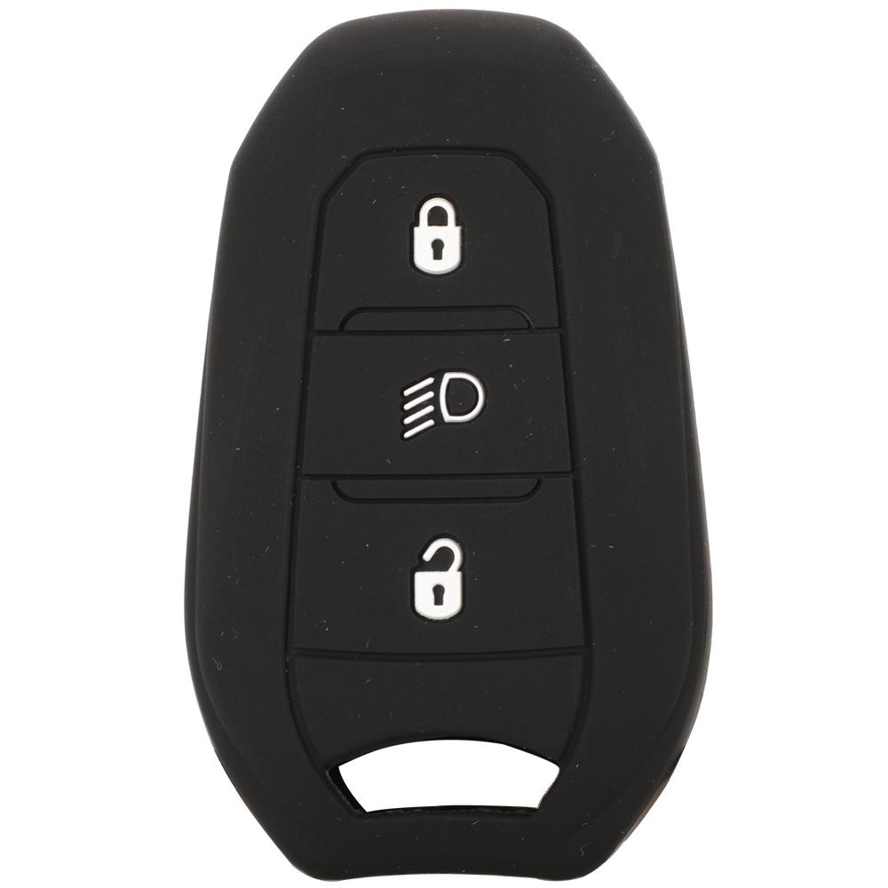 Jingyuqin Shell Cover Holder Car Key Fob Case For Peugeot 208 DS3 5008 DS5 DS6 For Citroen C4 C5 X7 Silicone Rubber Smart
