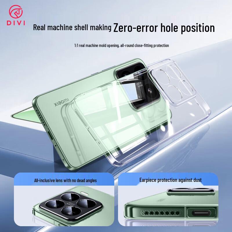 DIVI Ultracienkie Przezroczyste Etui Antywstrząsowe na Telefony Xiaomi