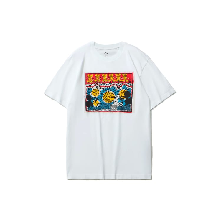 Li Ning Disney T Shirt Men's White AHSR499-1