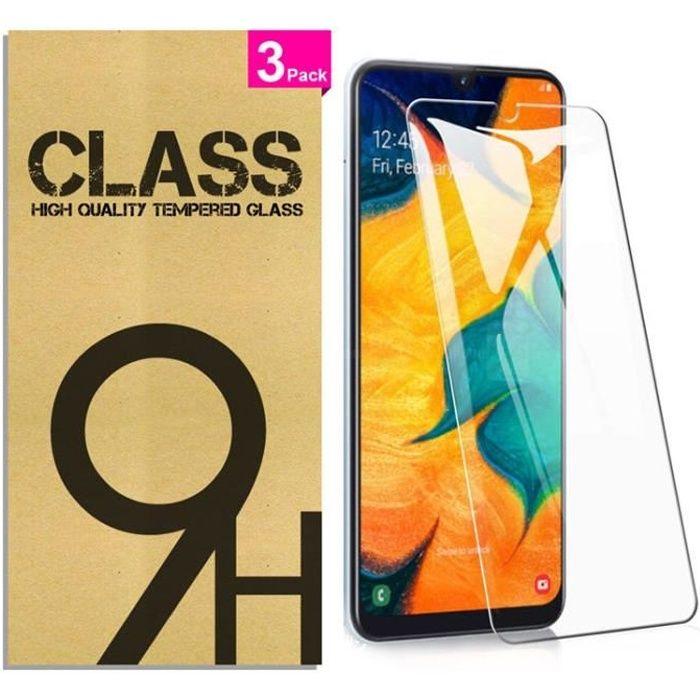 [3 Pack]Film Protection en Verre trempé écran Protecteur Vitre pour Samsung Galaxy A50, Dureté 9H