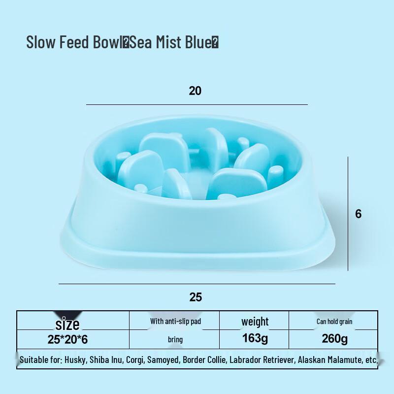 Anti-Choke Pet Slow Feeder Bowl