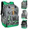 Minecraft  Students Large Capacity School Bag School Kids Storage Bag Backpack