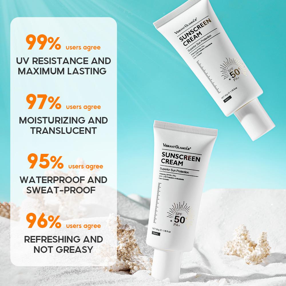 Oil-Free Facial Sunscreen SPF 50+ Broad Spectrum Water Resistant Non-Greasy Lightweight for Men & Women