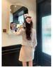 2025 Spring/Autumn Sweet Girly Slim-Fit White Puff Sleeve Top