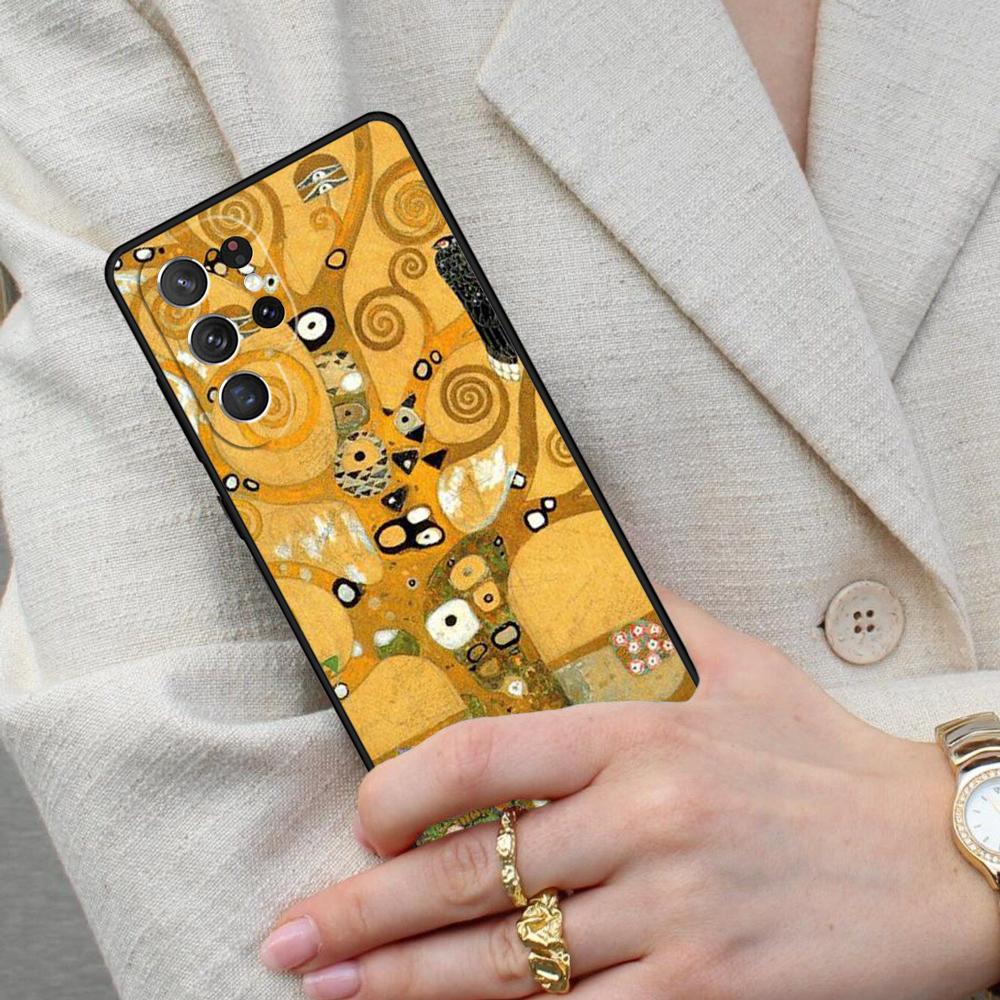 Gustav Klimt Abstrakte Malerei Handyhülle für Samsung Galaxy S26 Ultra S25 S24 S23 S22 S21 S20 Note10 Hülle