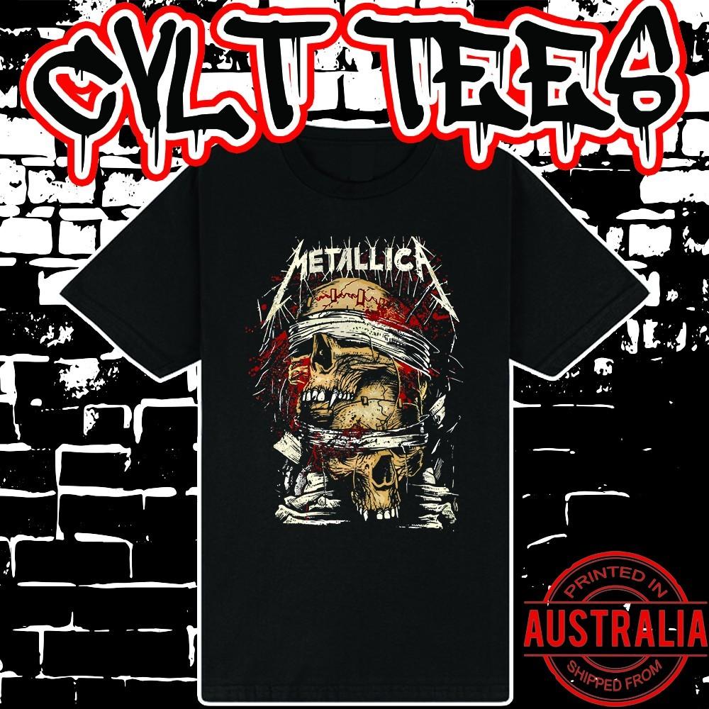 Футболка группы Metallica ~ Премиум Черная Хлопковая Футболка Gildan Унисекс XXXXL