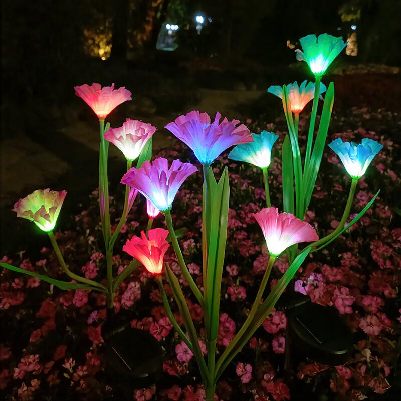 4-Head Solar Trumpet Flower LED Garden Stake Light