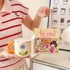 Tulip Cup Ceramic Cup Mug with Lid Girl Giving Friend Teacher Birthday Gift Practical Souvenir