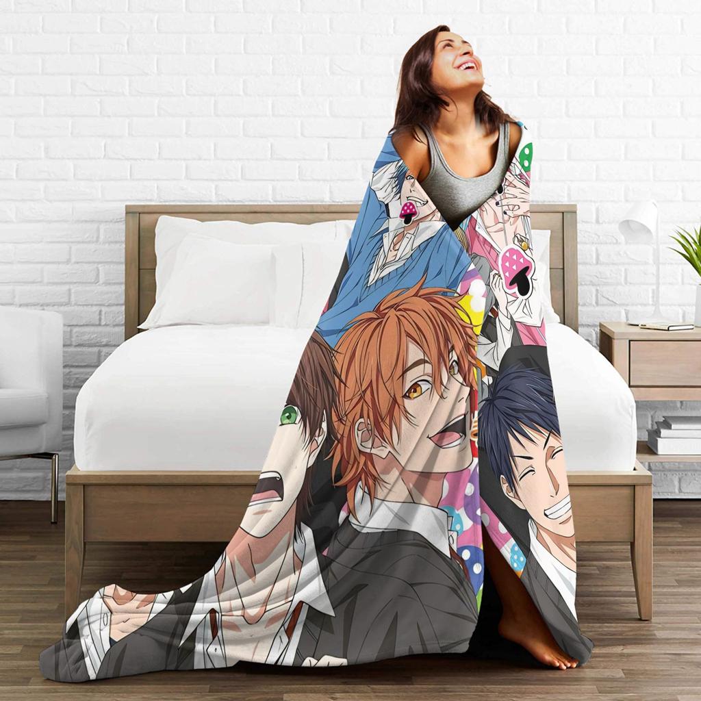 Yarichin B Club Yuri Blankets Quality Soft Throw Blanket Winter Camping Couch Bed Fluffy Bedspread
