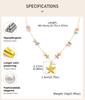 Summer Bohe Starfish Shell Conch Charms Pendant Neccklace for Women, 18k PVD Gold Plated Stainless Steel Beach Holiday Gift