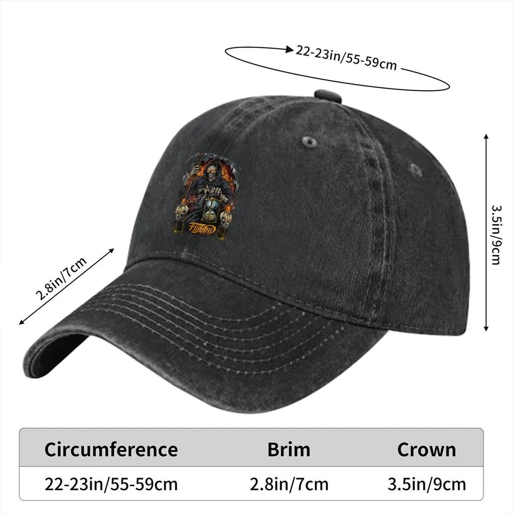Grim Reaper With Hourglass Baseball Cap Men Hats Women Visor Protection Snapback Scary Horror Lover Caps