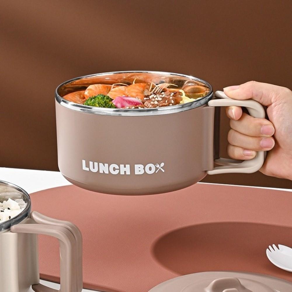 With Handle Noodles Ramen Bowl Large Capacity Fruit Salad Rice Soup Bowl  Student Dormitory