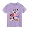Boys Girls Round Neck Casual Printed Short-sleeved T-shirt Top