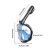Full Dry Snorkel Mask Silicone Full Face Anti-Fog Panoramic View Diving Mask for Snorkeling Gear-M4