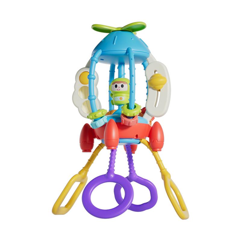 Jouet sensoriel à tirer sur cordon Montessori Bébé Silicone Dentition Éducatif Précoce Jeu d'activité de préhension Développement 6-12 Mois 1-3 Ans