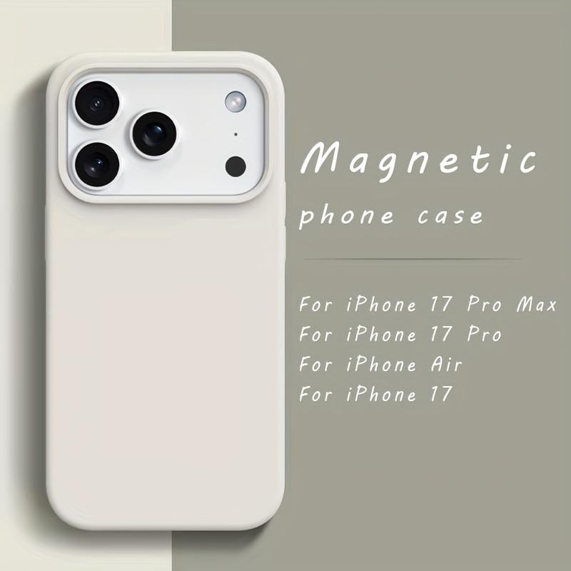 Original For Magsafe Case For iPhone 17 Air 17 16 12 13 14 15 Pro Max Plus 17Pro Liquid Silicone Magnetic Wireless Charge Cover