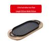 Commercial Cast Iron Round Griddle Pan for BBQ and Gas Grill - Rectangular Steak Plate