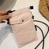 Korean-style Mobile Phe Bag Light and Thin Nyl Fabric Shoulder Bags Casual and Versatile Mini Crossbody Bag for Women Solid