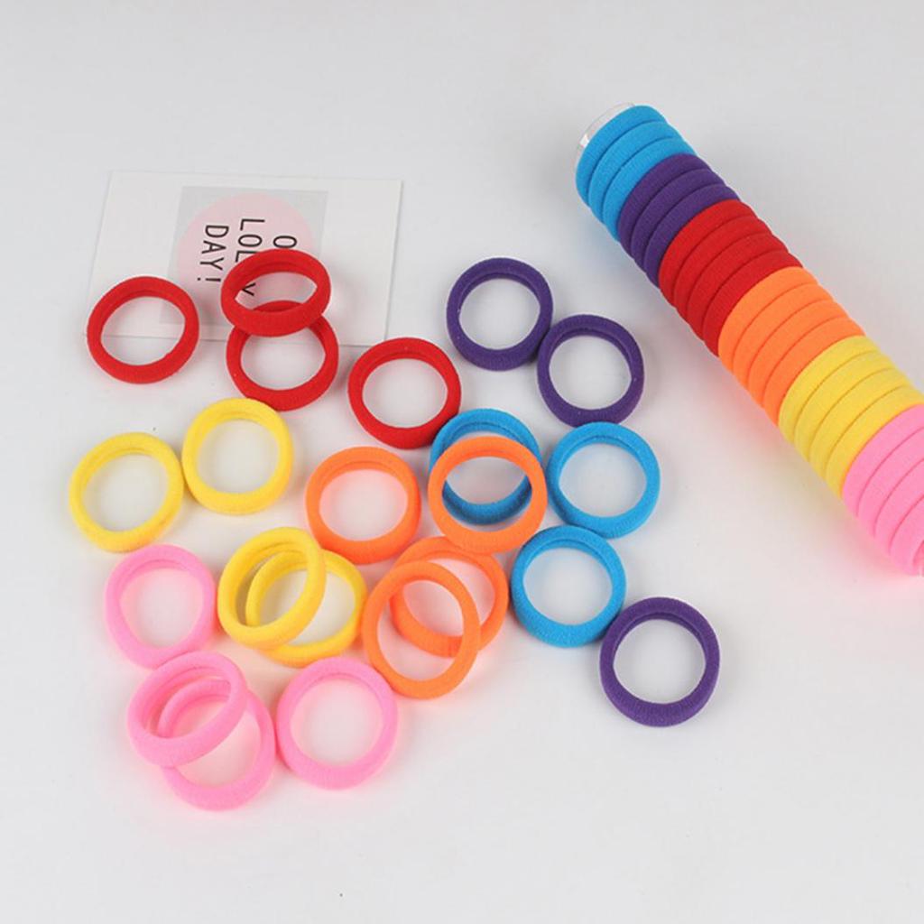 66Pcs Kids Baby Girls Candy Color Elastic Hair Band Rope Ring Ponytail Holder