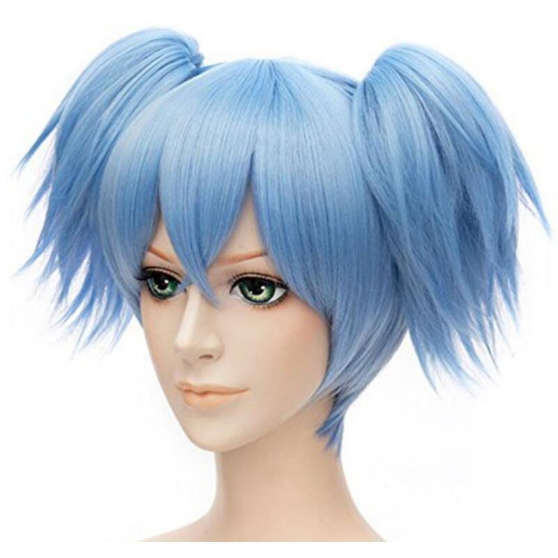 Anime zabójstwo klasie Nagisa Shiota krótka niebieska ombre kucyk włosy żaroodporne przebranie na karnawał peruka