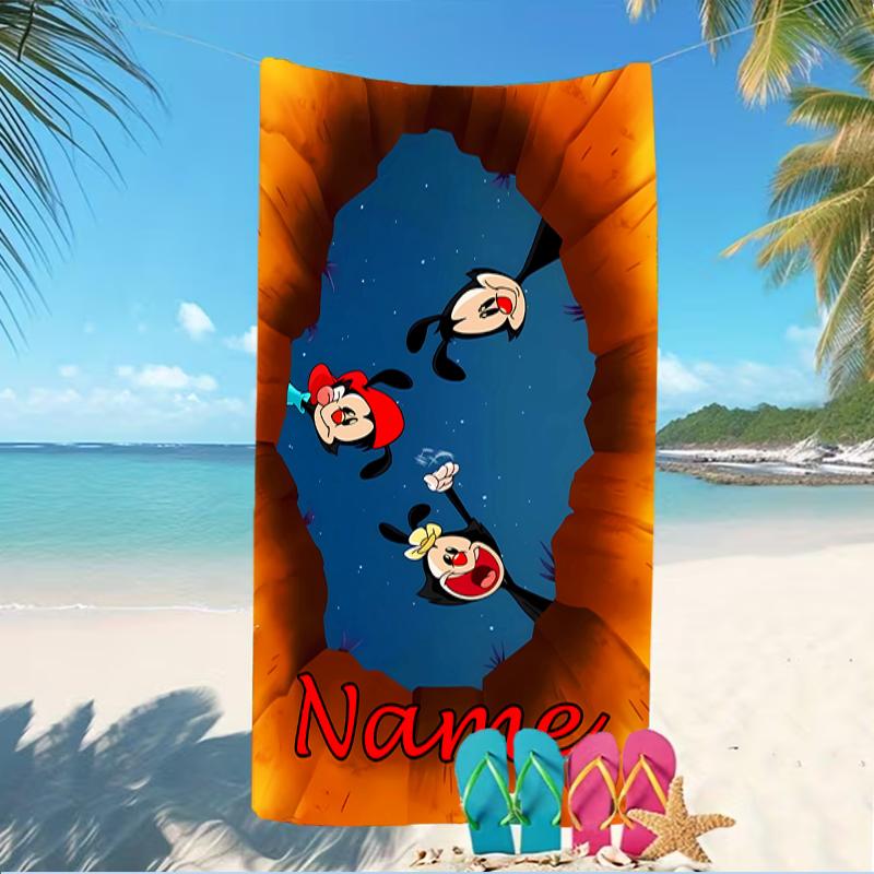 Customizable personalized beach towels Animaniacs themed designs.Suitable for the beach, yoga, sports;ideal as beach accessories