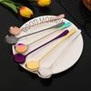 4Pcs Coffee Stirring Spoon Flatware Cutlery Set Juice Silver Tea Spoons Dinnerware Ice Cream Long Handle Scoop Kitchen Tools