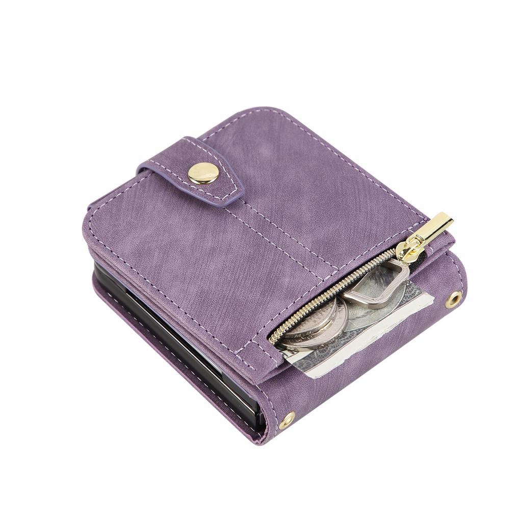 Zipper style wallet case pouch cover for Samsung Galaxy Z Flip 7/Fold 7