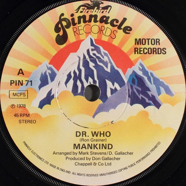 

7inch Record MANKIND - Dr. Who PIN71 Pinnacle Record 1978 UK Dance & Electronica Used