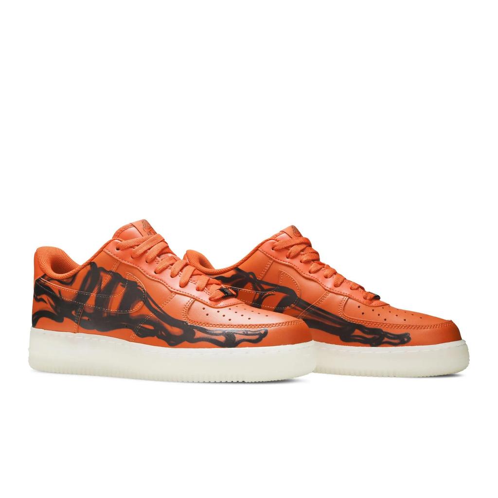 Nike Air Force 1 Low 'Orange Skeleton' (Unisex) Starfish / White / Black Skate Shoes CU8067 800