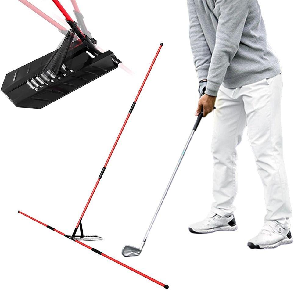 7 Adjustable Angles Golf Alignment Stick Holder Portable ABS Base Golf Training Aid Swing Practice