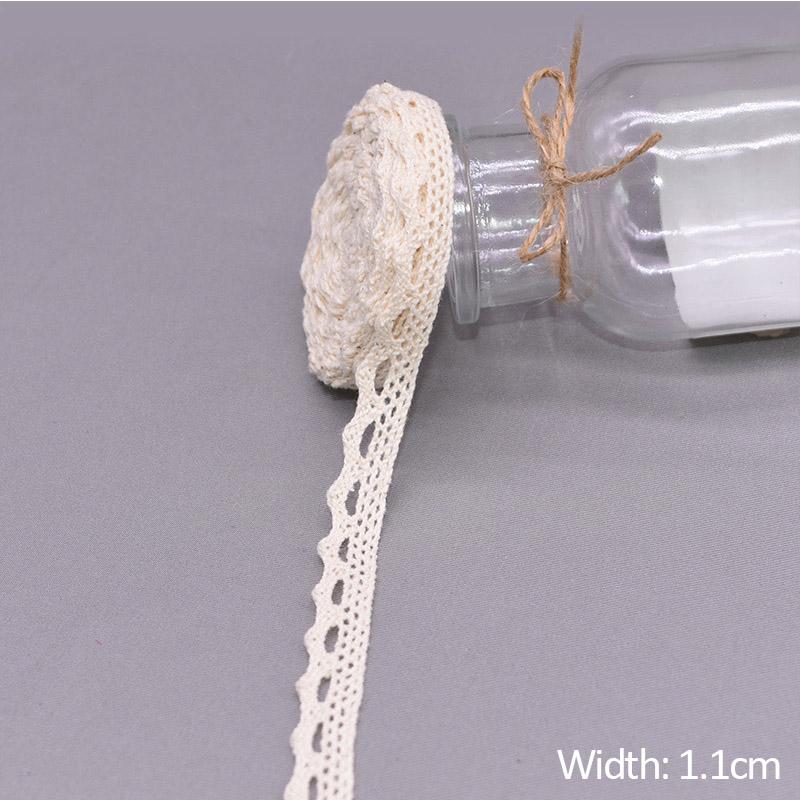 5/10Yards White Cotton Embroidered Lace Trim Ribbons Fabric DIY Handmade Craft Clothes Sewing Accessories Supplies