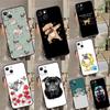 Cute Pug Dog Phone Case For iPhone 17 17Air 16 16E 15 14 13 12 11 Pro Max 12 13 Mini Shockproof Cover