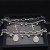 Stainless Steel Cross Double-layer Bracelet, Personalized Niche Ball Bracelet