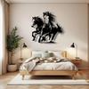 Horses Metal Wall Art Dynamic Freedom Power Design