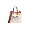 Handbag Field 30 Classic Carriage Print Large Capacity Cow Leather Tote Bag Tote Bag Shopping Bag Shoulder Crossbody Large Size Women’s Brown
