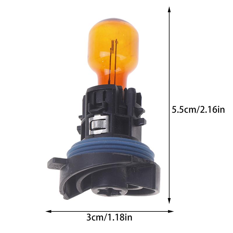 1Pcs Original Ph24Wy Halogen Lamp With Base For 3008 5008 C5 Drl Turn Signal Light Amber 12V