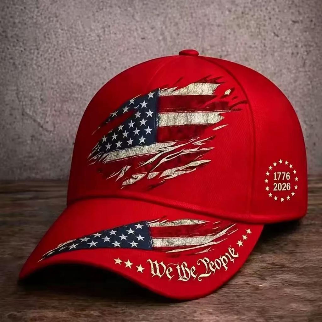 United States, Anniversary Baseball Cap Vintage Flag Print Cap Men's Casual Sun Hat